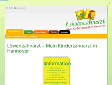 Tablet Screenshot of loewenzahnarzt.de